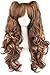 Produktbild icase4u® colored Lolita Perücken Long Curly ponytail Cosplay Wig (braun)