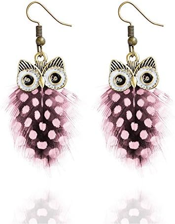 Dana Carrie Classic personalized creative feather wave point ear nail earrings multi-color toner