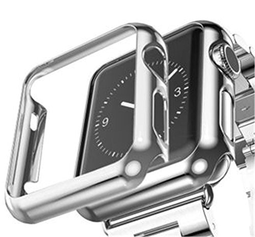 Interesting® Ultra-Slim Electroplate Metall Hard Case Cover für iWatch Apple Watch (Silber 38mm) - 2
