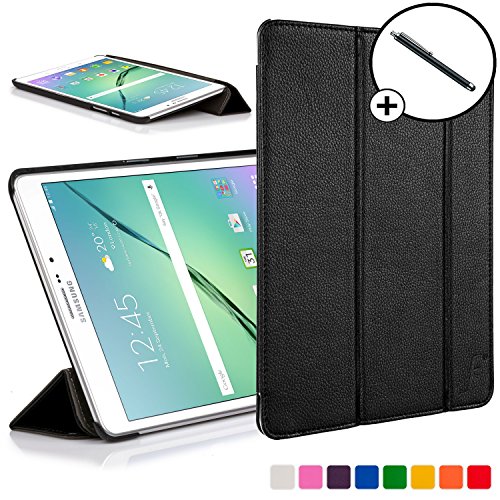 Forefront Cases® Neue Leder Hülle Tasche Case Cover für Samsung Galaxy Tab S2 8.0 T715N - Rundum-Geräteschutz und intelligente Auto-Sleep-Wake-Funktion - inkl. Eingabestift