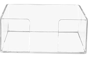 UPKOCH Porta Tovaglioli da Tavolo in Acrilico Trasparente - Dispenser Decorativo per Tovaglioli - Organizzatore per Cucina E Bagno - 13x13x6 Cm