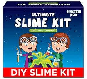 Einstein Box Slime Kit for Girls & Boys | Toys For Kids Aged 7-12 Years | With Slime Activator, Monster Slime, Unicorn Slime, Ice-Cream Slime, Crystal Slime and Slime Ice-Lollies | Birthday Gift and Toy For Boys and Girls | Multi Color