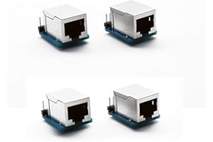 Treedix 4 Pcs RJ45 8-pin Connector (8P8C) and Breakout Board Kit Compatible with Ethernet DMX-512 RS-485 RS-422 RS-232 (Unassambled)