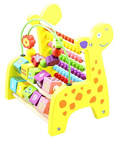 Multifunctional Babies' Learning Education Recognition Wooden Computation Frame