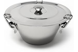 MGE WORLD MGE - Pudding Mould with Lid - Stainless Steel Pudding Steamer - Egg Tart Mold - Pudding Basins - Tart Cases - Individual Cake Tins with Lid - Yorkshire Pudding Tin - 22 cm