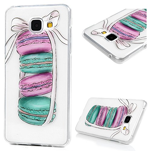 YOKIRIN A3 (2016) Hülle Samsung Galaxy A3 (2016 Version) Case Cover 3X Ultra Dünn Slim Fit Durchsichtig Transparent TPU Silikon Handytasche Handyhülle Painted Silikonhülle Etui Protective Backcover Schale Handycase Muster:Ananas + Pinguin +Macarons - 3