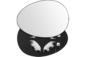 Soekodu Cristal de Espejo Compatible con Mini Cooper 2007-2011, con Mini Countryman R60 2010-2015, Cristal de Espejo Exterior Hiperbólico Asférico Retrovisor Térmico con Placa Trasera