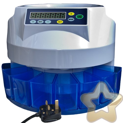 Auto UK Coin Counter Sorter (works with old & new £1 coins) Money Cash Count Electric Machine