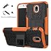 Produktbild LiuShan Galaxy J5 2017 Hülle, Dual Layer Hybrid Handyhülle Drop Resistance Handys Schutz Hülle mit Ständer für Samsung Galaxy J5 2017 / SM-J530 Smartphone (mit 4in1 Geschenk Verpackt),Orange