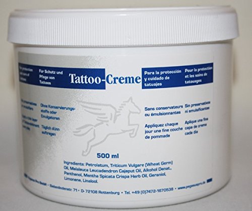 Preisvergleich Produktbild Pegasus Pro Tattoo Creme 500 ml Cajeputöl Tattoocreme Tattoopflege Tattoosalbe Cream