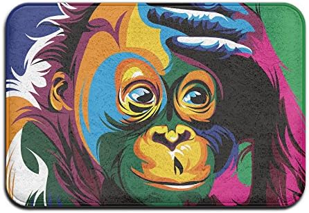 DIYABCD Colorful Monkey Art Style Doormats Anti-slip House Garden Gate Carpet Door Mat Floor Pads
