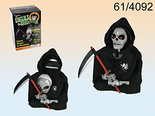 Die Skull Shocker Sensenmann Figur mit Bewegungsmelder, Licht und Sound