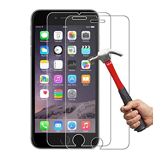 Jeffica  2-Unidades  Protector de Pantalla para Huawei Y6 2017 Cristal Templado Vidrio Templado Alta Definicion sin Burbujas 9H Dureza Anti-Golpe Ajuste Perfecto Cristal Templado para Huawei Y6 2017