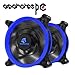 Price comparison product image ASIAHORSE UFO 120mm Dual Aperture LED Long Life Double Ring Silent Case Fan,PC Custom Diy From Water Cooling System CPU Cooler 2PACK(BLUE)