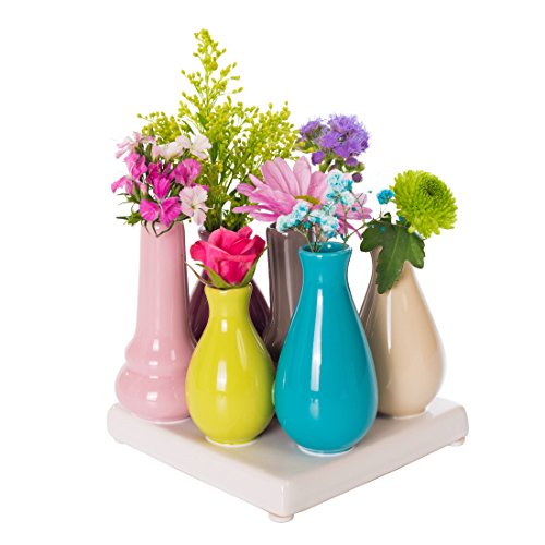 Keramikvasenset Blumenvase Keramikvasen bunt Vase Blumen Pflanzen Keramik Set Deko Dekoration 1 Set