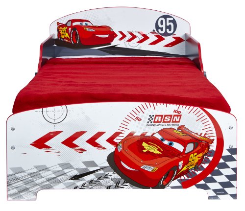 Disney Cars Toddler Bed with Underbed Storage and Shelf