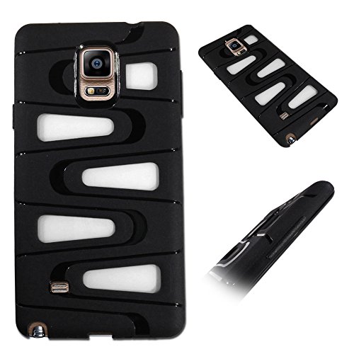 Donkeyphone 599371031 - funda carcasa hibrida blanca 2 en 1 dise  u00f1o zig zag samsung galaxy note 4 n910f