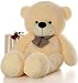 CLICK4DEAL LOVEABLE HUGABLE SOFT 5 FEET LONG HUGE CREAM TEDDY BEAR(best for someone special) 152CM RS.1899.00