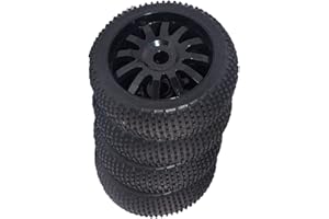 sharprepublic Jantes Et Pneus De Roue De Voiture Hors Route à L'échelle 1/8 pour HSP HPI Racing Car Black