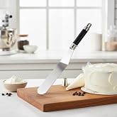 Deconox 32 cm Siyah &Ccedil;elik Pasta Sıvama Spatulası - Profesyonel Krema, Ganaj ve Hamur Spatulası