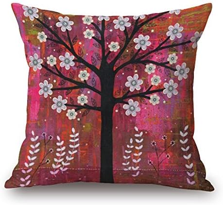 Pillow Cases Of Plant,for Lounge,teens Girls,bench,study Room,bar,saloon 20 X 20 Inches / 50 By 50 Cm(each Side)