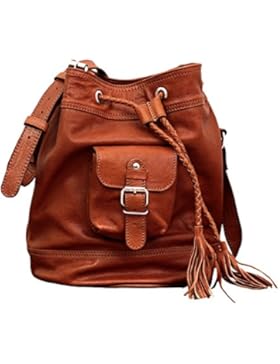 PAUL MARIUS Eimer Tasche Ledertasche Vintage-Stil farbe braun LE FLANEUR