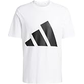 Adidas Men's Essentials Big Logo Single Jersey Tee | Ajuste regular, cord&oacute;n en la cintura, bolsillos delanteros, materiales 1