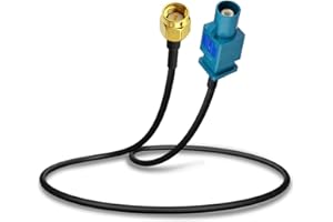 Bingfu Fakra Z męski na SMA męski adapter anteny samochodowej kabel 30 cm do samochodu stereo Android jednostka główna nawigacja GPS radio FM AM Sirius XM radio satelitarne 4G LTE TEL telematics moduł