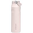 Stanley Flip Straw 2.0 Sports Water Bottle With Straw 1.06L - 15 Hours Cold - 3 Days Iced - Stainless Steel - BPA Free - Leak Resistant - Fits in Cup Holder - Dishwasher Safe - Rose Quartz