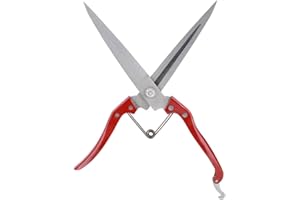 CHEOTIME Nożyce Do Owiec, Wielofunkcyjne Przenośne Maszynki Do Strzyżenia Owiec Z Czerwoną Rączką, Nożyce Do Strzyżenia Owiec Ze Stali Nierdzewnej Ręczne Przycinanie Nożyc Ze Sprężyną