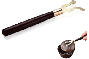 AGATIGE Pince De Couvercle De Théière, Fourche De Couvercle De Théière Isolée En Fonte, Outil À Café À Manche En Bois Pour Pot En Fonte Japonais, Fondue De Kung Fu Tetsu