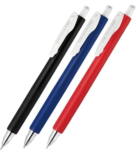 Zebra Sarasa Nano Gel-Kugelschreiber – 0,3 Mm, Schwarz, 3er Set
