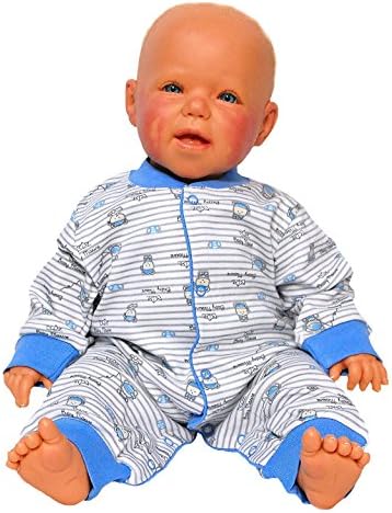 OKY Baby Jungen Schlafanzug Einteiler langarm All over Druck Pjama 1372mv3