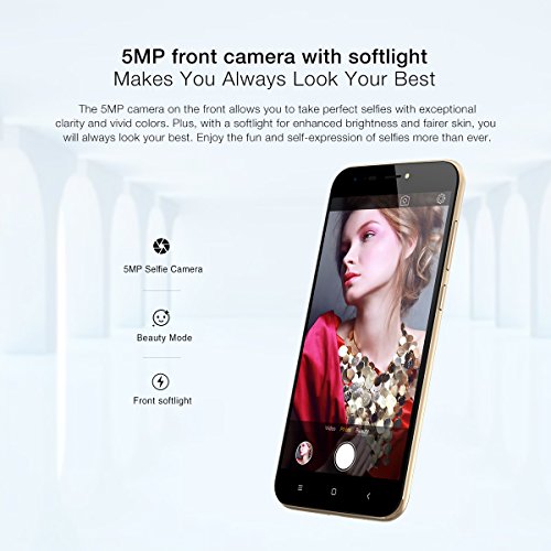 Ulefone S7 Smartphone ohne Vertrag (5 Zoll HD Display, Quad-Core Prozessor, 1 GB RAM, 8 GB Speicher, Dual-Hinterkameras, Dual SIM(Micro-Sim), Android 7.0, GPS) rot