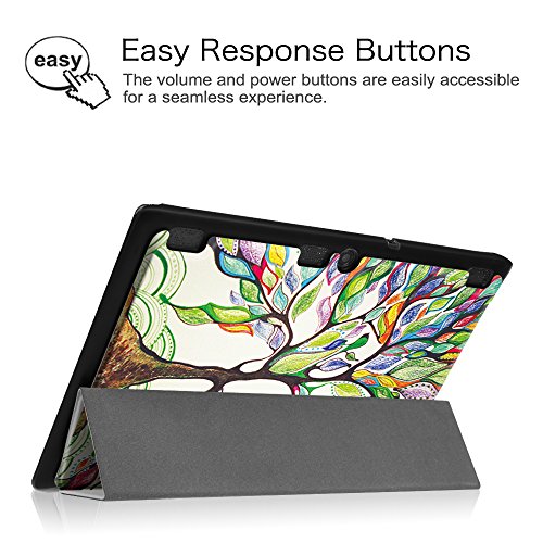 Fintie Lenovo Tab 2 A10-30 / Tab 2 A10-70 / Tab 3 10 Plus Hülle – Ultra Slim Superleicht Schutzhülle Tasche mit auto Sleep / Wake Funktion für Lenovo Tab 2 A10-30 / A10-30L / A10-30F / Tab 2 A10-70 / A10-70L / A10-70F / TAB3 10 Plus / Tab 3 10 Business 10,1 Zoll Tablet, Liebesbaum - 6