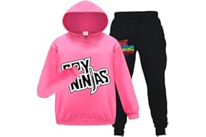 FORLCOOL Ninjas Merch Children Fashion Tracksuit Ninjas Merch Boys Girls Hoodie Trousers 2pc/Set Kids Outfit