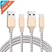 Produktbild Ulinek USB C Kabel 2 Pack 2m Typ C Ladekabel Nylon USB Type C Datenkabel, Kompatibel mit Samsung Galaxy S9 S8 plus/Note 8/A5 A3 A7 2017, LG G5 G6 V20, Huawei P9/P10/P20/honor10/8/9, Mate9 10, Sony Xperia XZ, Lumia 950XL usw