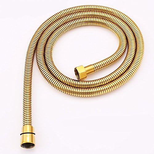 S R SUNRISE Anti-Kink 1.5 metres Stainless Steel Gloden Shower Hose R-003-J