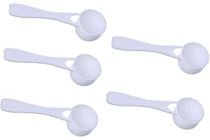 NHCDFA 5 PCS Protein Scoop,Washing Powder Scoop,Laundry Scoop,Scoop,Scoops,5g Scoop,Coffee Scoop Dosing Spoons Durable Kitchen Cooking Tool Home Catering (Transparent), KHKHB05XXHUK