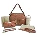 timi & leslie Jessica Diaper Bag Set (7-Piece, Caramel)