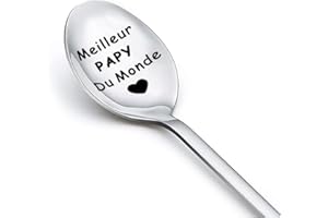 SHIQIAO SPL Cadeau Grand Pere Papy Cadeau D'anniversaire Cuillère À Café Cadeau Papi Grand-Père Cuillère