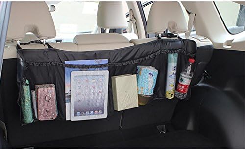 WJJ-Car Boot Organiser,Topist Multi Pocket Car Backseat Storage Chest Organizer /Car Seat Storage Bag for Vehicle Safety Items Car Cleaning Tools Accessories Storage , black