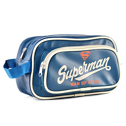 Preisvergleich Produktbild Superman Kosmetiktasche Man of Steel großes Superman Logo blau