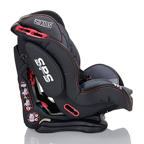 LCP Kids Autokindersitz GT Comfort 9-36 kg Gruppe 1, 2, 3 Schlaf- Liegeposition, verstellbare Kopfstütze + SPS Aufprallschutzsystem - 4