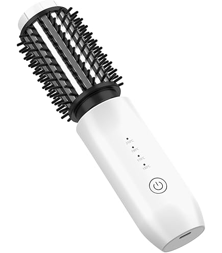 NeuWee Cordless Hair Curling Brush, Mini 3 in 1 Hot Hair Brush