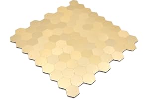CONWIRE Carrelage mosaïque autocollant hexagonal métal doré