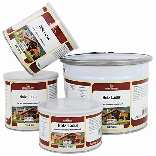Borma Long-Life Holzschutz Lasur Alkydharz Holzlasur Premium UV-Langzeitschutz (375 mL., Douglas) - 3