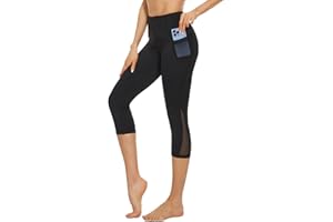 neppein Sport Leggings mit Taschen,Damen High Waist Blickdicht Leggings Sporthose Yogahose Fitnesshose