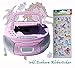 Kinder Mädchen Stereoanlage CD-Player Radio Kassettendeck Boombox inkl. Einhorn Sticker