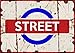 Produktbild Clinch A4 Metal Sign Underground Train Station Aged Retro Aluminium LONDON